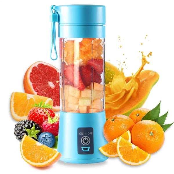 Blå blender til shakes og smoothies