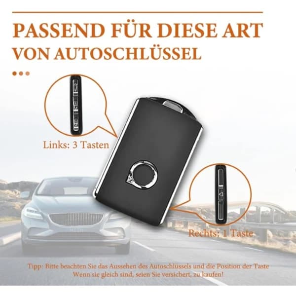 1 stk - hvidt etui til Volvo xc60 xc40 s90 xc90 - white