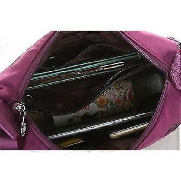 Dame Skuldertasker Vandtæt Taske Messenger Taske Stor Kapacitet Taske Multi Lomme Crossbody Taske (Sort)[GP]