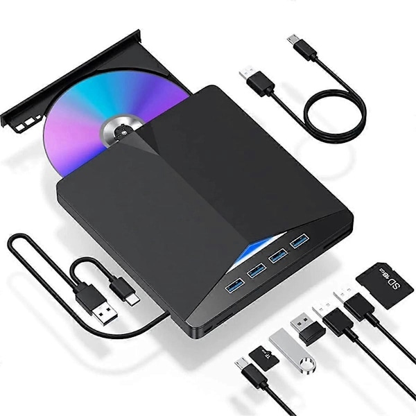 USB 3.0 Type-C Ekstern DVD RW CD Brænder Læser Afspiller Ekstern Optisk Drev til PC Laptop D