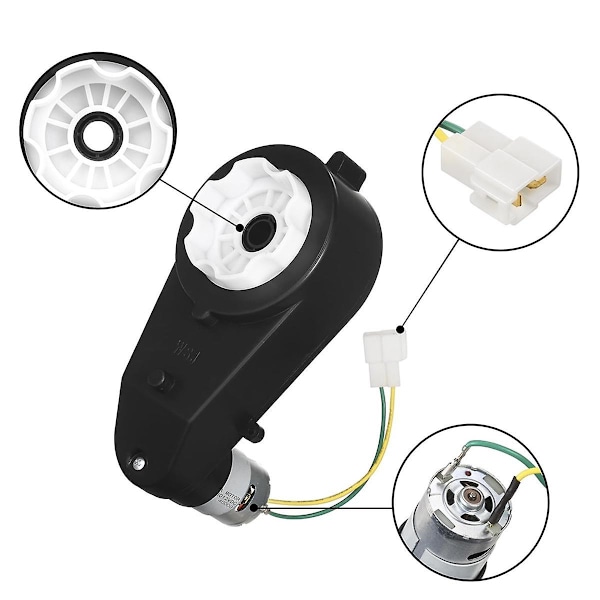 2st Barn Elbil Växellåda 550 12V Motor 40000RPM Elmotor med Växellåda Hög Hastighet RS550 DC Motor Passar