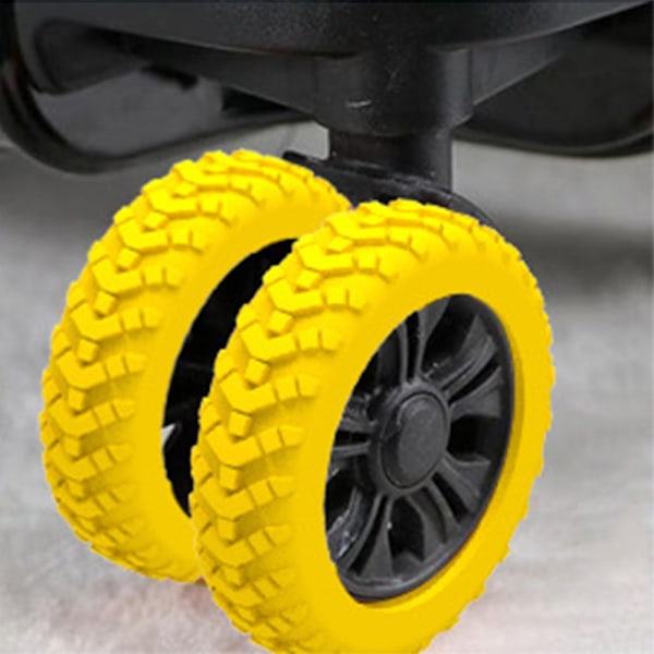 8 stk. Bagagehjulbeskyttelse Kuffert Hjulbeskyttelse GUL Yellow