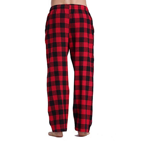 Miesten ruudulliset pyjamahousut taskuilla, punainen, S Red Red S