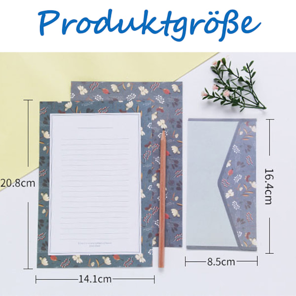 45 stk vintage konvolutter og brevpapir - 5 stiler