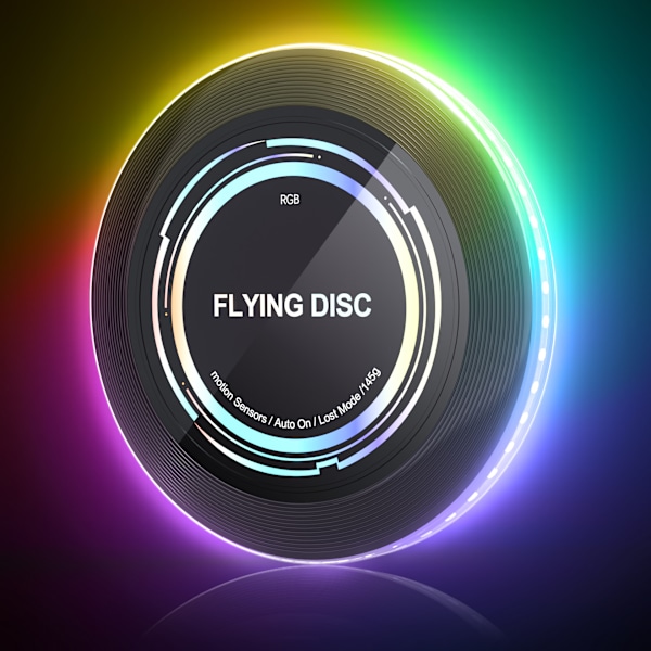 Ladesbar LED Frisbee - 16 millioner farger RGB - Smarte moduser - Automatisk tenning - Morsom gave til jul, bursdag og camping blue