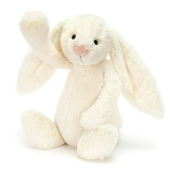 Jellycat Bashful Kaninbamse, 34 cm Blødt Legetøj - Perfekt Gave til Børn Piger Drenge Kvinder white