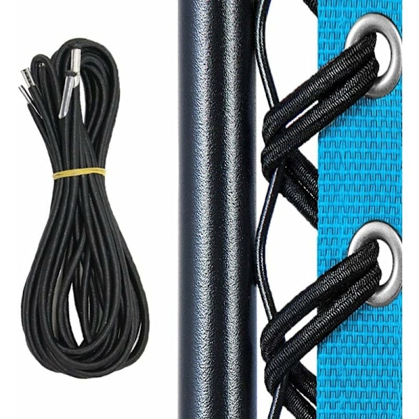 Sæde-stropper, elastiske, til liggestole (sort eksport (sæt med 2 lange og 2 korte))