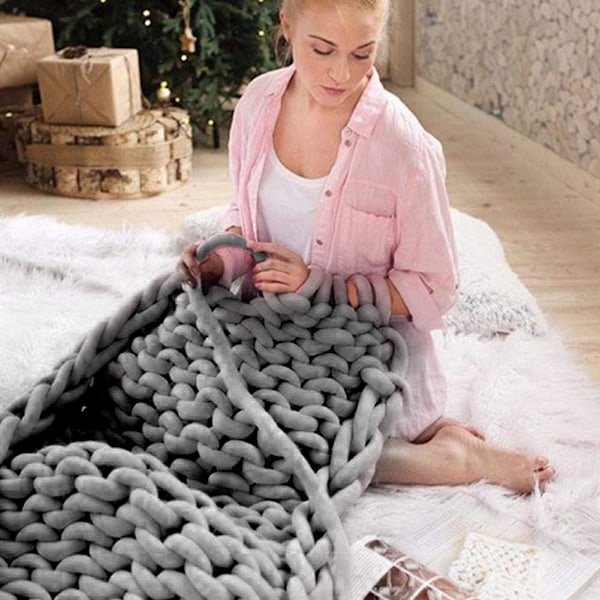 Blødt Uldgarn Chunky Garn Super Blødt Ekstrem Arm Strikning -