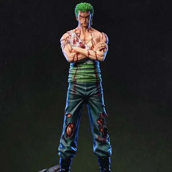30 cm One Piece Anime Actionfigur Roronoa Zoro Vinsmoke Sanji Stående PVC Staty Figur Modell Samling Pojk Leksak Presenter