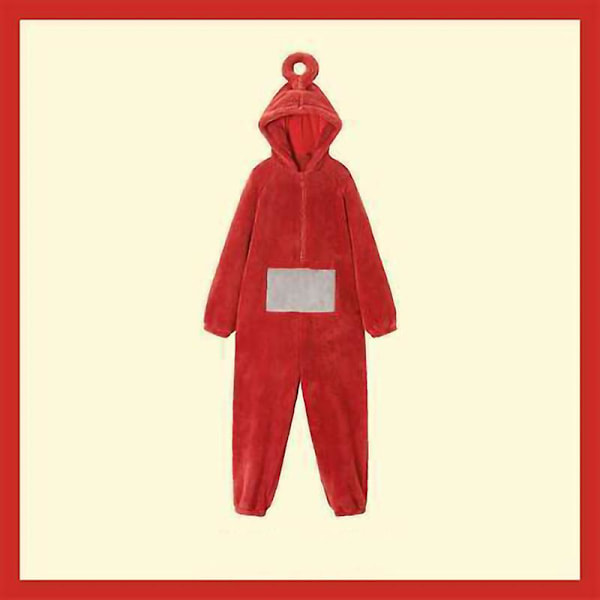 Unisex Teletubbies Kostymer Disi Onesies Lala Cosplay Pyjamas Vuxen Pyjamas Djur Sovkläder Jumpsuit Röd[GP] Red M