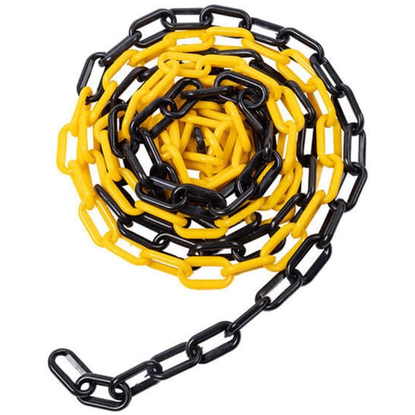 Black and Yellow Plastic Chain 6mm 25.0 meters