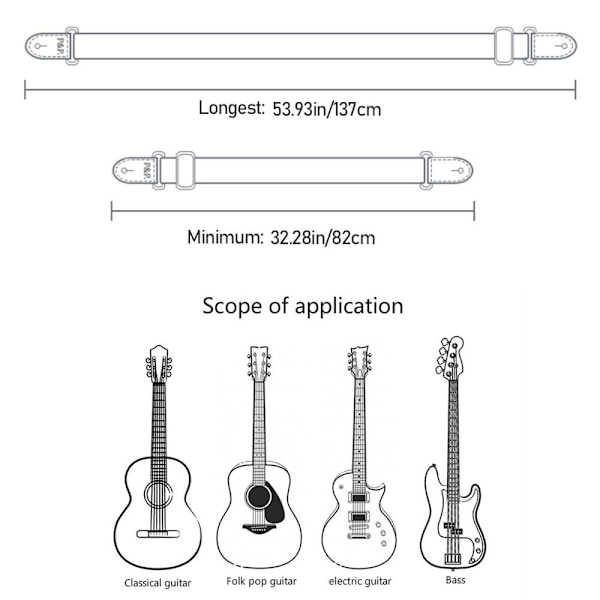 Gitarrstropp Bass Axelband STYLE 7 STYLE 7