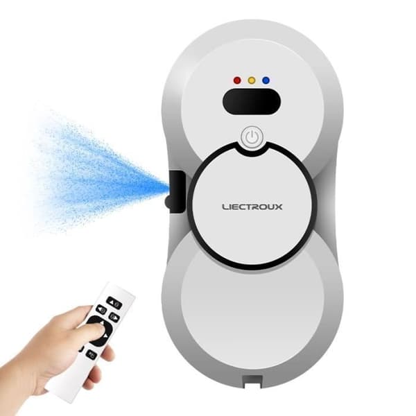 LIECTROUX Robot Window Cleaner HCR-10 White - 2800 Pa - 30 ml Container - Automatic Cleaning - Independent Intelligent Window Cleaning Robot (BT) Vit