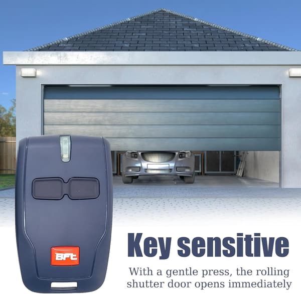 2 x 433MHz BFT Garage Door Opener Remote Control Replacement for BFT Mitto 2 Remote Control, 2-Channel Garage Remote Control, Compatible with MITTO B Electri