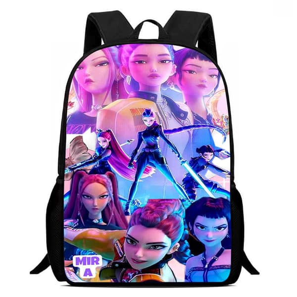 K-Pop Demon Hunter Ryggsäck med Matlåda & Pennfodral för Skolan-FA- 3PCWKH025