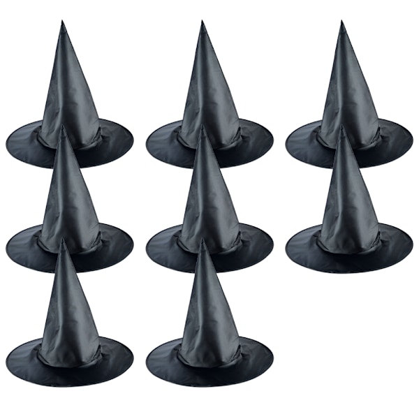 8-pack Halloween Häxhatt Mössa Häxaccessoar för