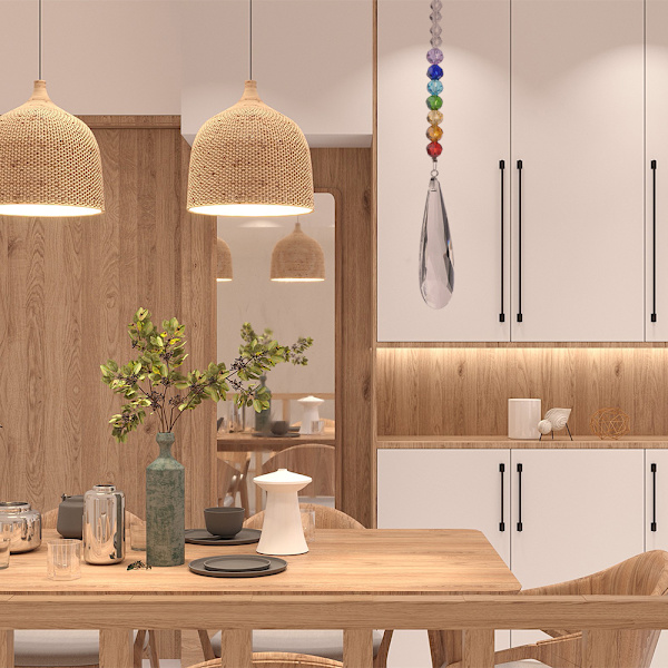 Krystallprismekule, Chakra-Hengende Kule Feng Shui Dekorasjon