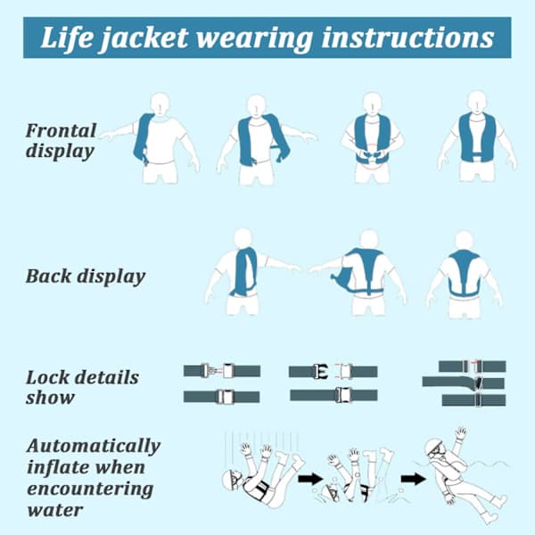 2 PCS 150N AUTOMATIC LIFE VESTS, NABITS Cities Adults with REFLECTIVE STRIPES