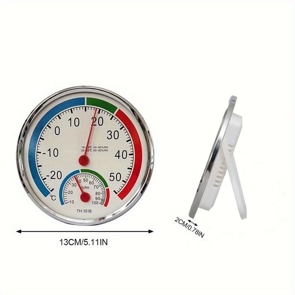 Färgkodad inomhus- och utomhustermometerhygrometer med väggfäste White 1