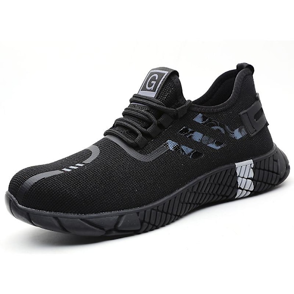 Lette, punkteringsresistente sikkerhedssko til mænd Sneakers 3C3019 SortHvid BlackWhite 42