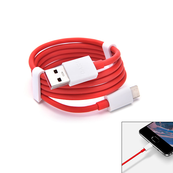 Rød Dash Charge Hurtiglader Data Type-C USB-kabel