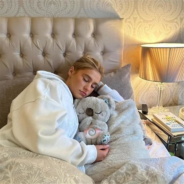 Lugnande Koalabjörn, Sovande Uttern, Ångestlindrande Koala, Andningsuttern, Bärbar Plyschleksak med Musik, Ljus och Rytmisk Andning