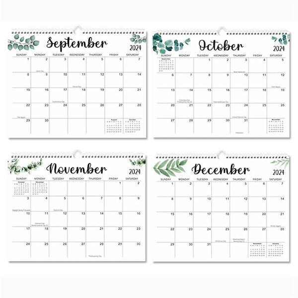 Kalender 2024-25 - 36,8x29 cm 2024 Väggkalender Giltig Till Juni 2025 - Enkel Planering Med 2024 Kalendern (FMY)