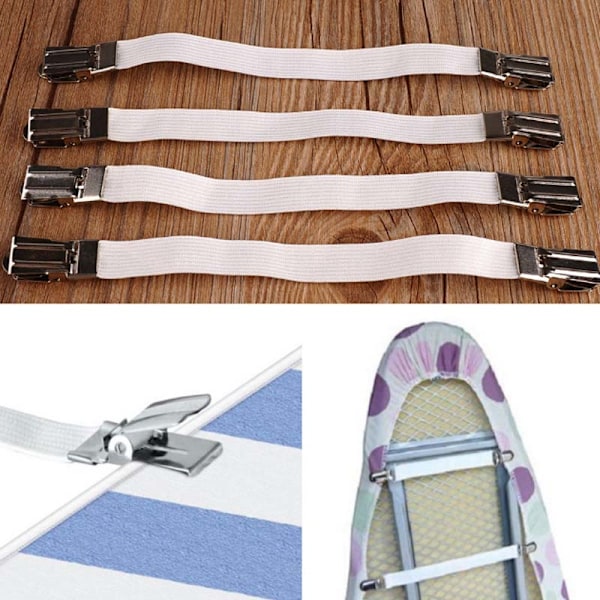4 stk. Praktiske alsidige lagenholdere madras elastisk holder clips gribere værktøj lagner