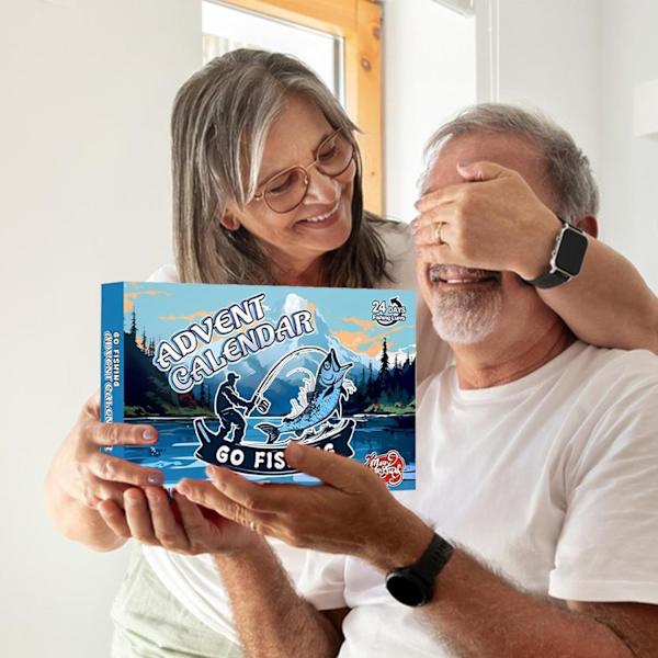 Adventskalender för fiskeutrustning, 2024 Adventskalender för fiske | Kalender Fiske Jul Nedräkning, Jul Nedräkning Kalender
