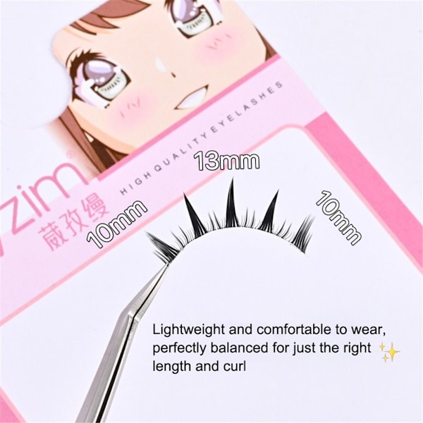 5 par lösögonfransar Manga Anime Fransar 02 02 2 2