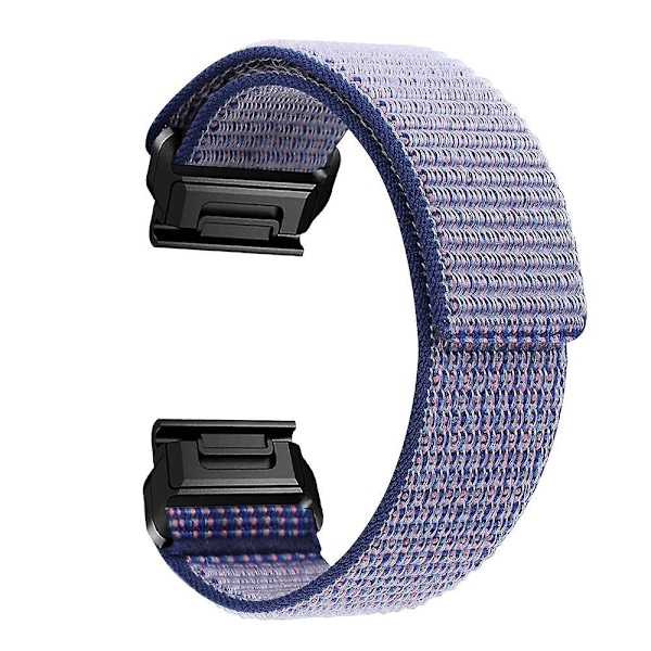 Til Garmin Tactix 7 Pro/Fenix 7X/Fenix 6X Pro 26mm Nylon urrem håndledsrem erstatning Lys lilla, Purp Light purple, Light Purple Style F Other Smartwatch Model