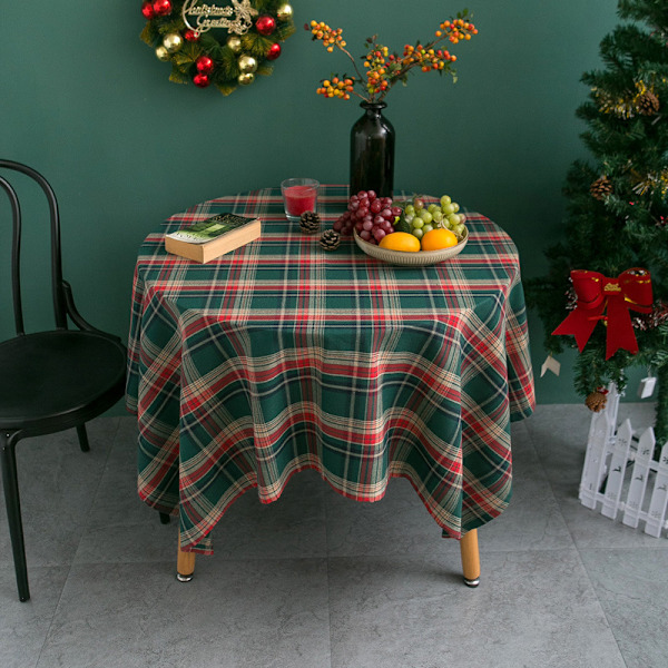 Juledug Vintage Grønternet Dug, 140*180cm