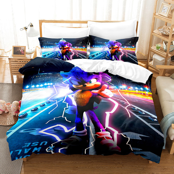 Sonic Tecknad Anime Sängkläder Set 3-Delars[GPA] 135*200