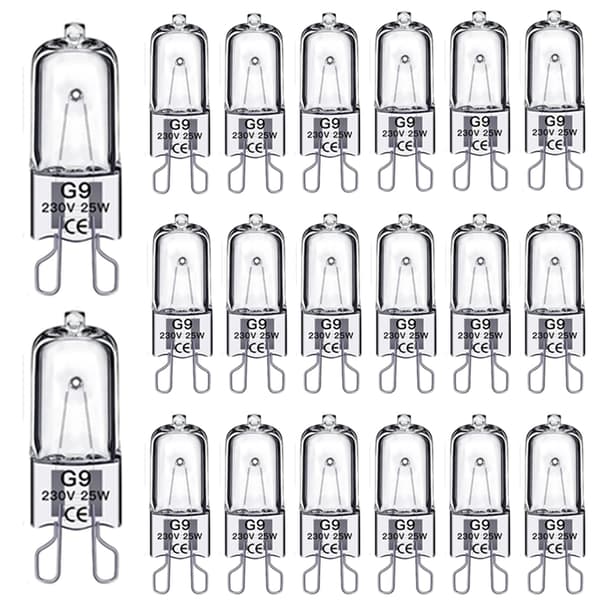 20-pack G9 Halogenlampor 25W, 230V 25W
