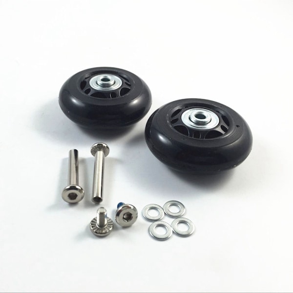 2 Ange resväska ersättningshjul axlar deluxe 70mm