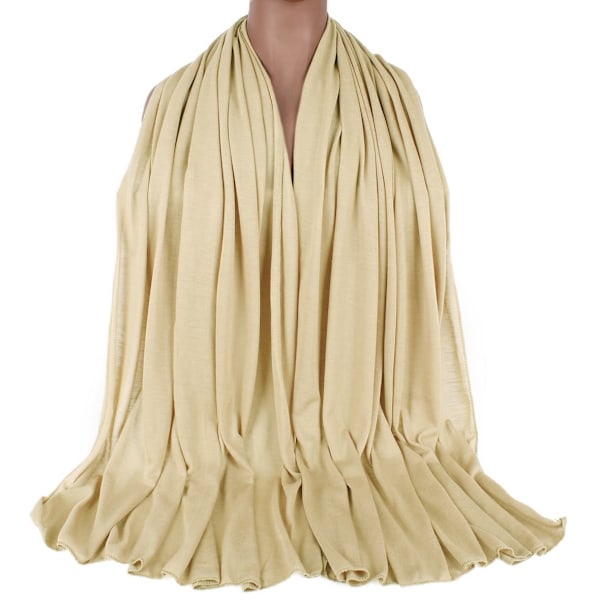 Stretchiga huvuddukar pannband för muslimska mjuka andningsbara Scarf-beige