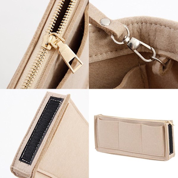 2023 Uusi Paras Alennusmatka-organisaattori Käsilaukku Filttilaukku Tote Liner Käsilaukku Pussi Insats Nainen 3 Kokoa Khaki Khaki Khaki 26*13*16
