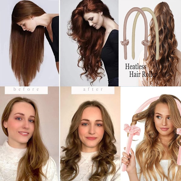 Värmefria Locktångsband Pannband Lazy Curler Set 07 7
