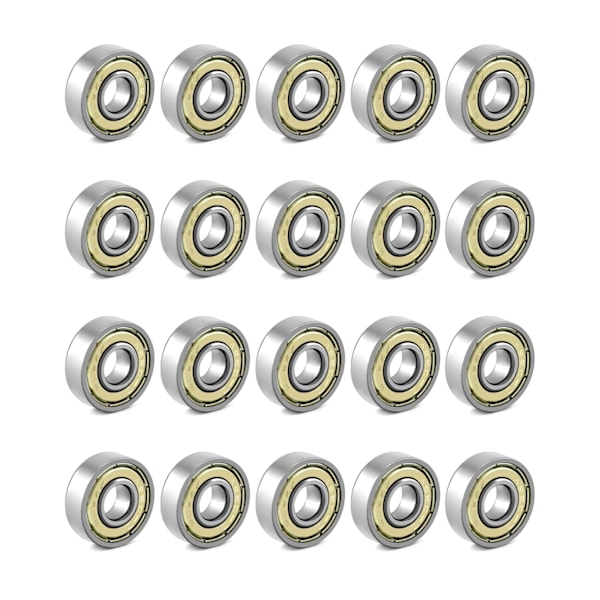 20-pakning 608zz kulelager, longboard rulleskøytelager, for skateboards, sparkesykler, inline-skates, 8 mm x 22 mm x 7 mm