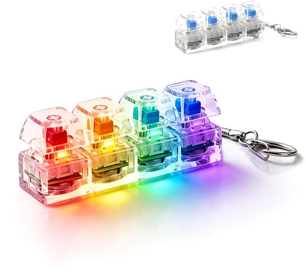 LED-belyst tangentbordsfidgetleksak för stresslindring - Vit[GPA]