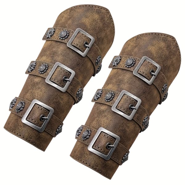 Viking Håndledsbeskytter PU Læder Middelalder Cosplay Scenerekvisit Par 1 Pair