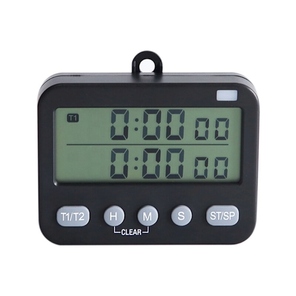 Dobbel kjøkkentimer digital for matlaging, nedtelling