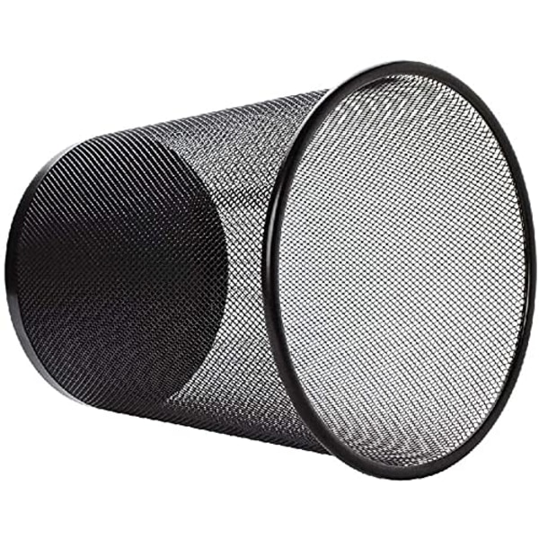 Rund mesh-papperskorg, förtjockad rostfri mesh