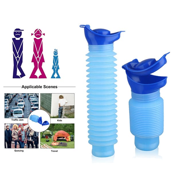 【NX】750ML Car Emergency Urinal Portable Camping Shrinkable Mobile Pocket Toilet