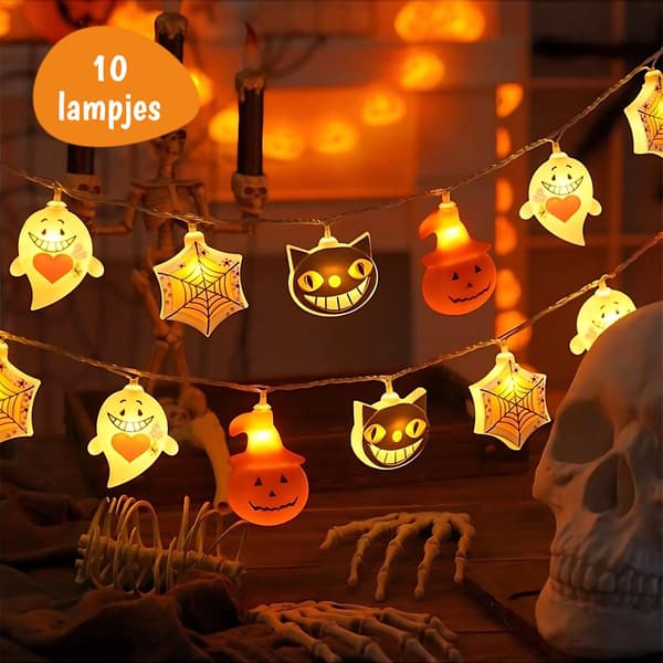 Halloween-valosarja pelottavilla hahmoilla sisä- ja ulkokäyttöön Spinnenweb