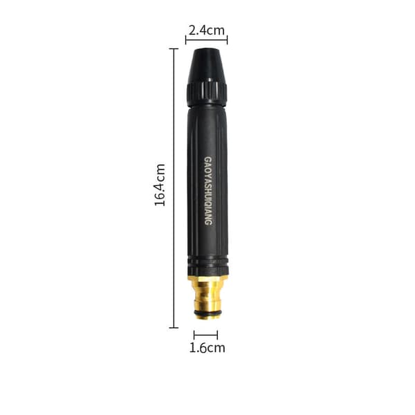 Højtryksvandpistol - Sort aluminiumslegering og PVC-dyse