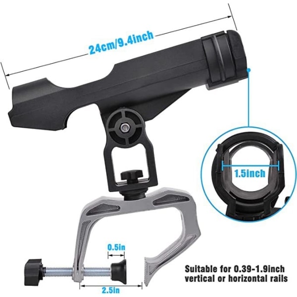 Bådeholder (360° rotation, justerbar til båd/kajak)