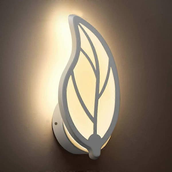 Modern lövformad LED-vägglampa för sovrum och vardagsrum
