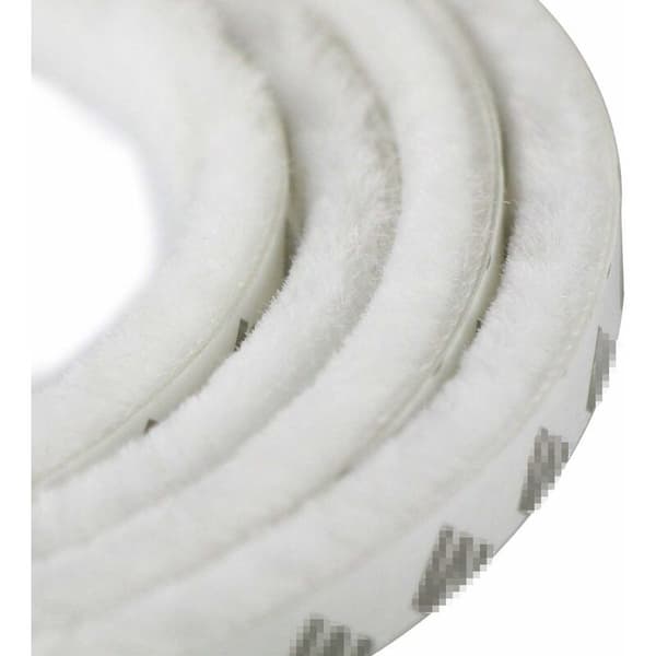 10m Self-adhesive Brush Strip Anti-dust Windproof for Windows and Sliding Doors, Width 9mm x Height 23mm (thickness 23mm/(for 9-20mm), White)
