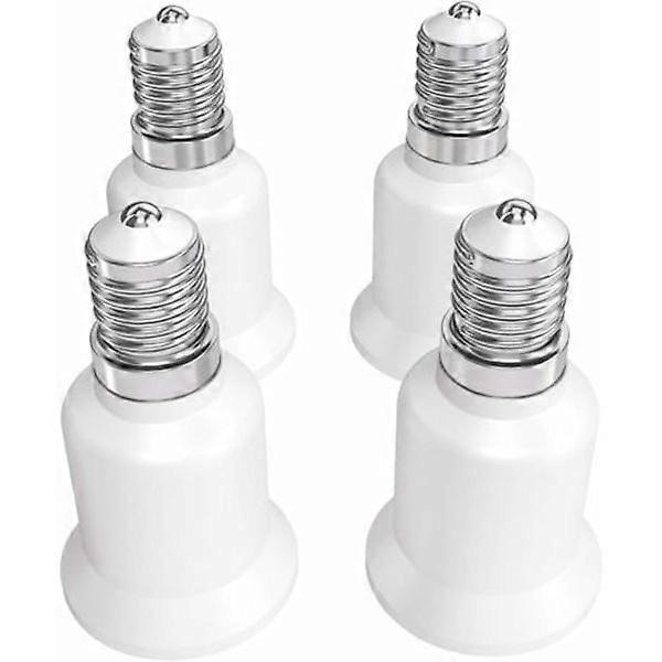 E14 til E27 Lampefatning Omformer, 4-pakning LED Pæreholder Adapter